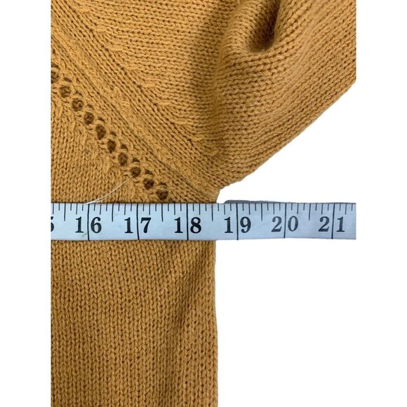 Divine Hearts Women's Dark Yellow Knitted Sweater - Picture 5 of 6